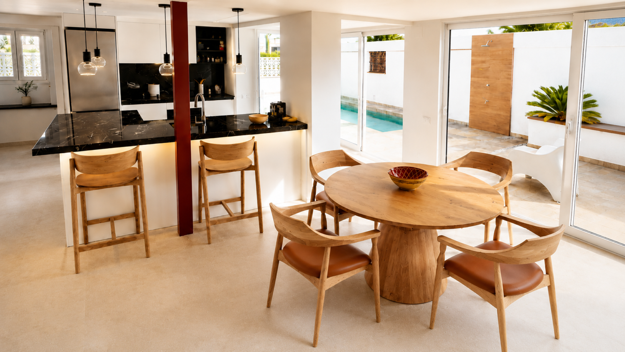 Cocina y sala de estar